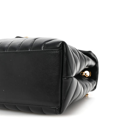 Saint Laurent Calfskin Y Quilted Monogram Medium Loulou Chain Satchel Black 9 of 9