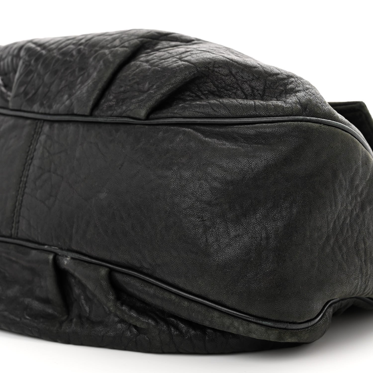Fendi Crinkled Lambskin Mia Shoulder Flap Black 10 of 11