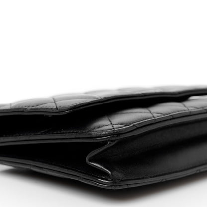 Chanel Lambskin Quilted Wallet On Chain WOC Black 10 of 12