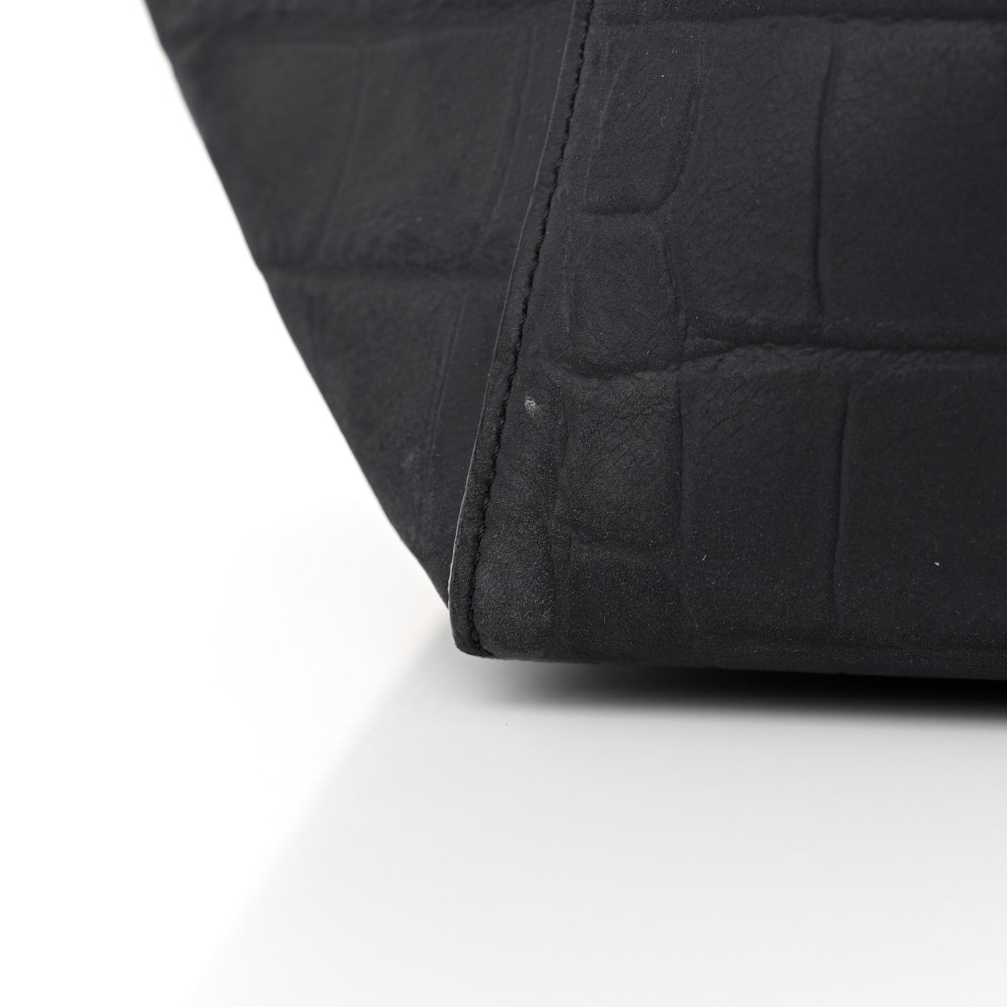 Crocodile Embossed Calfskin Medium Belt Cabas Phantom Navy