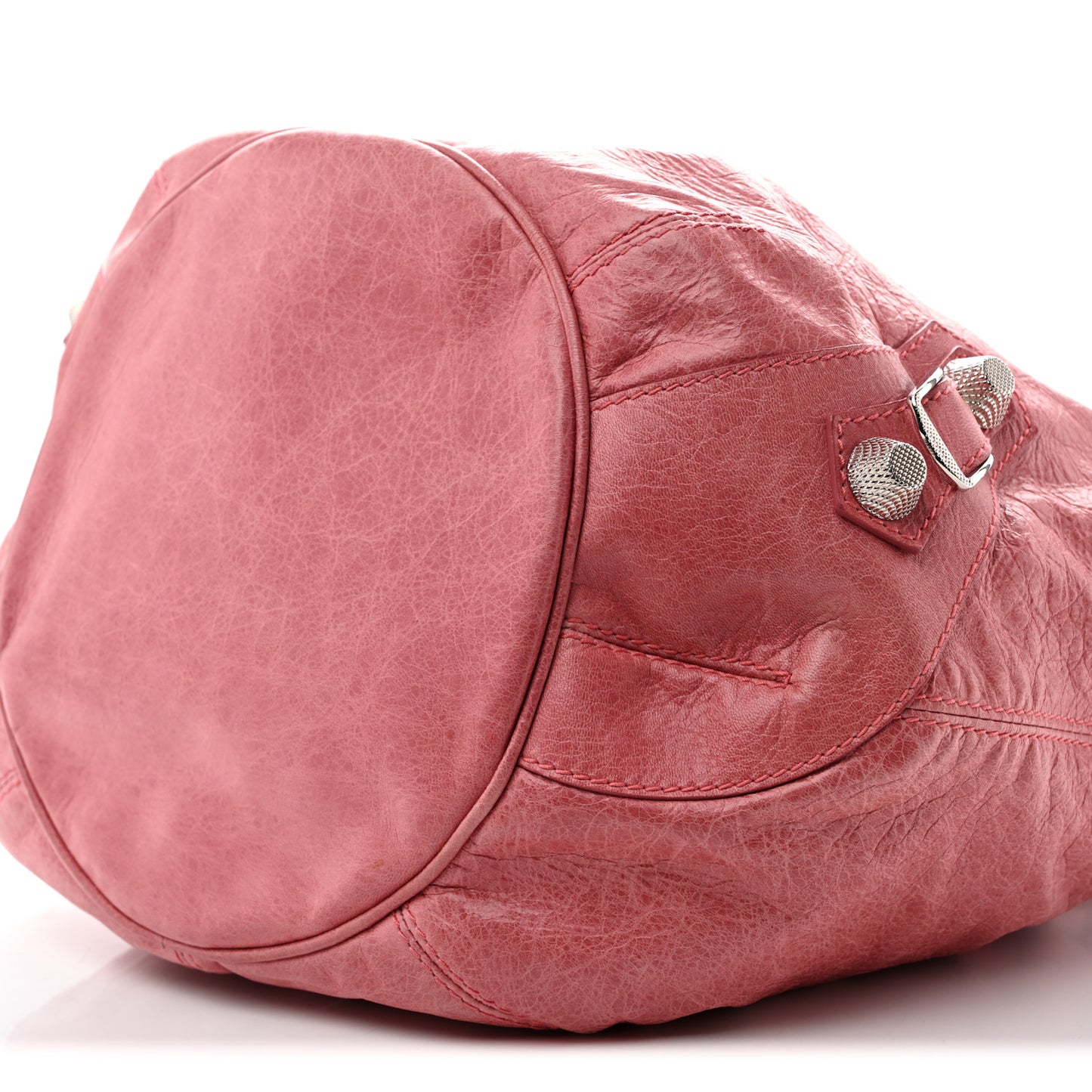 Agneau Giant 21 Silver Hardware Pompon Framboise