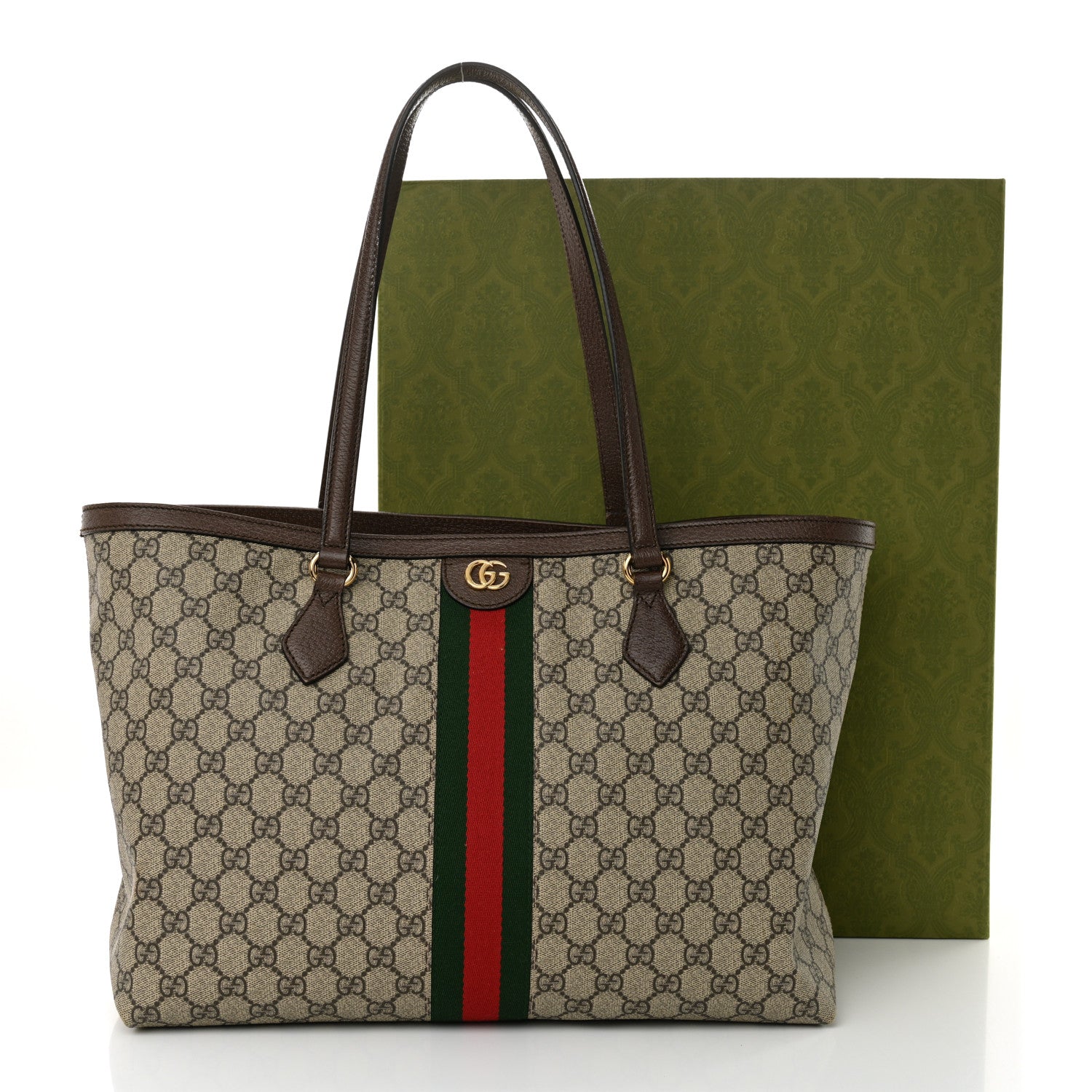 Gucci GG Supreme Monogram Medium Ophidia Shopping Tote Brown 13 of 13