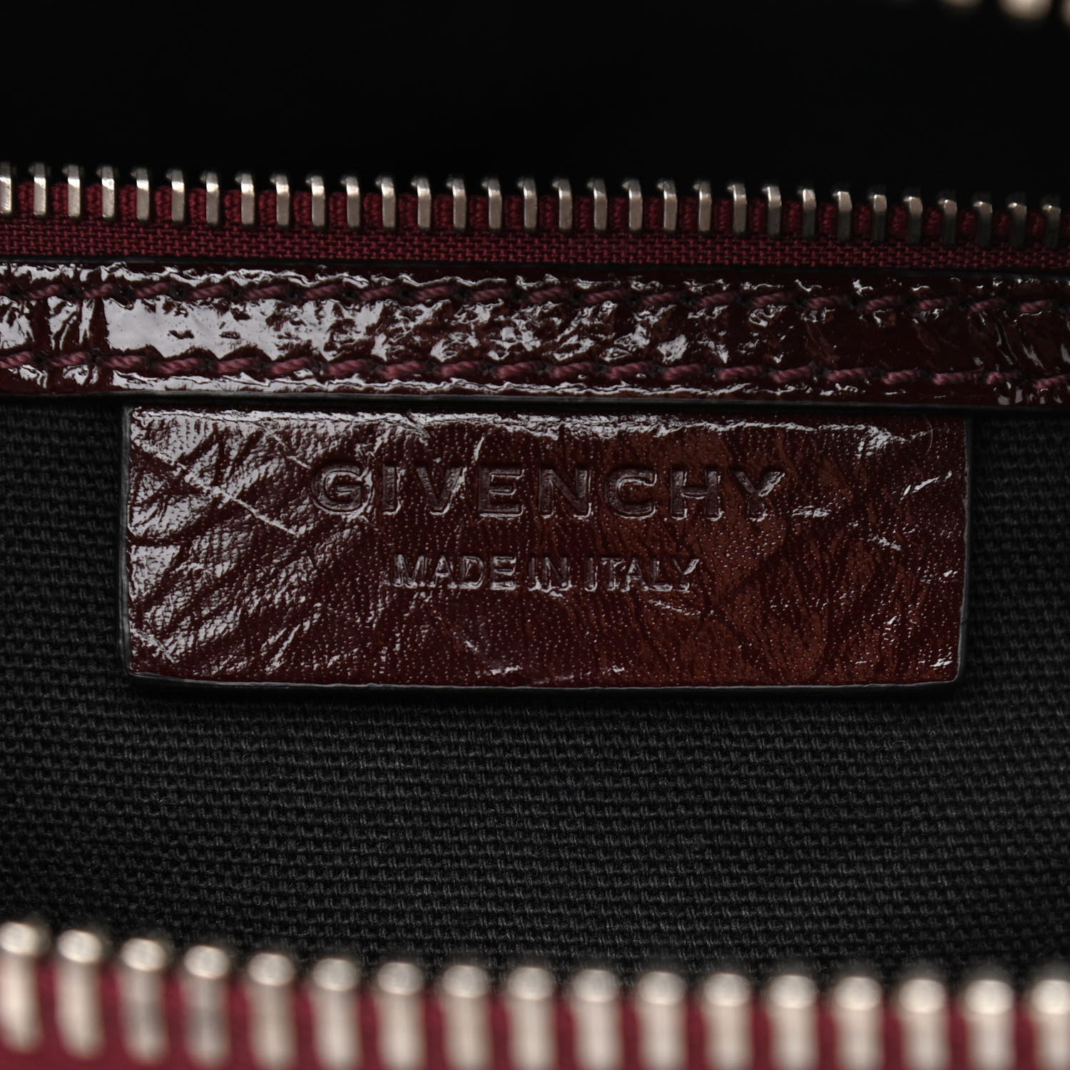 Givenchy Crinkled Patent Calfskin Small Antigona Aubergine 6 of 11