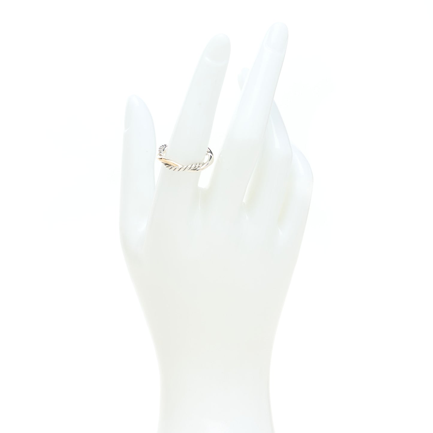 Sterling Silver 14K Yellow Gold Petite Infinity Band Ring 54 7