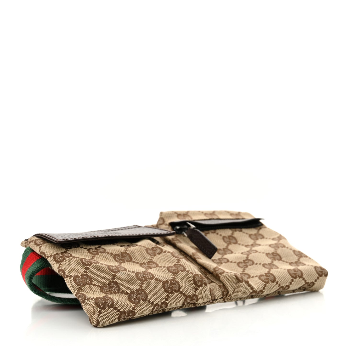 Monogram Web Belt Bag Dark Brown