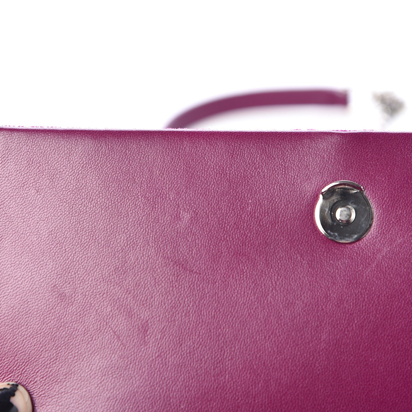 Velvet Crystal Monogram Kate Tassel Shoulder Bag Fuchsia