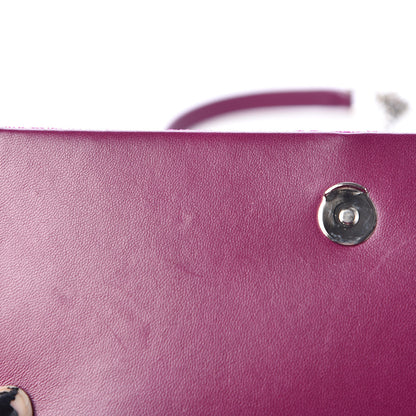 Saint Laurent Velvet Crystal Monogram Kate Tassel Shoulder Bag Fuchsia 10 of 12