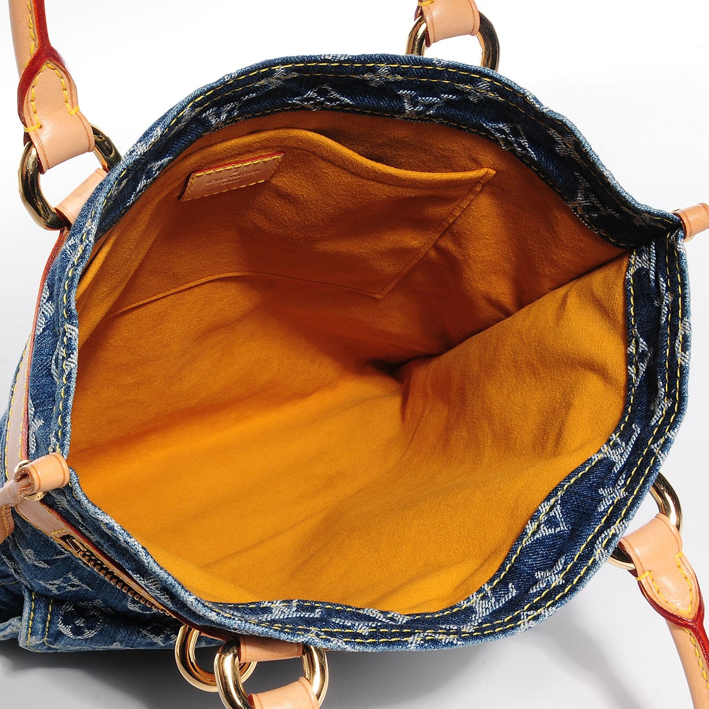 Monogram Denim Sac Plat Blue