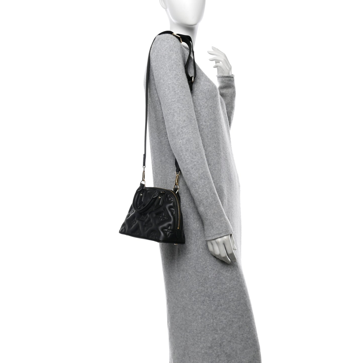 Calfskin Bubblegram Alma BB Black