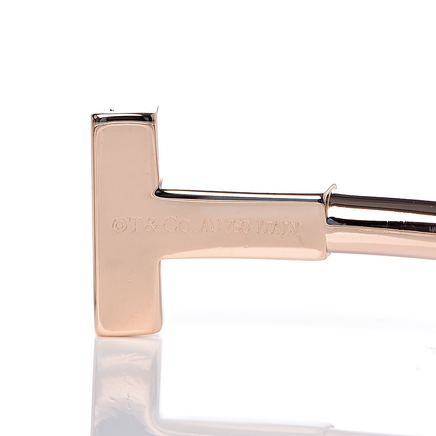Tiffany 18K Rose Gold T Wire Bracelet 4 of 4