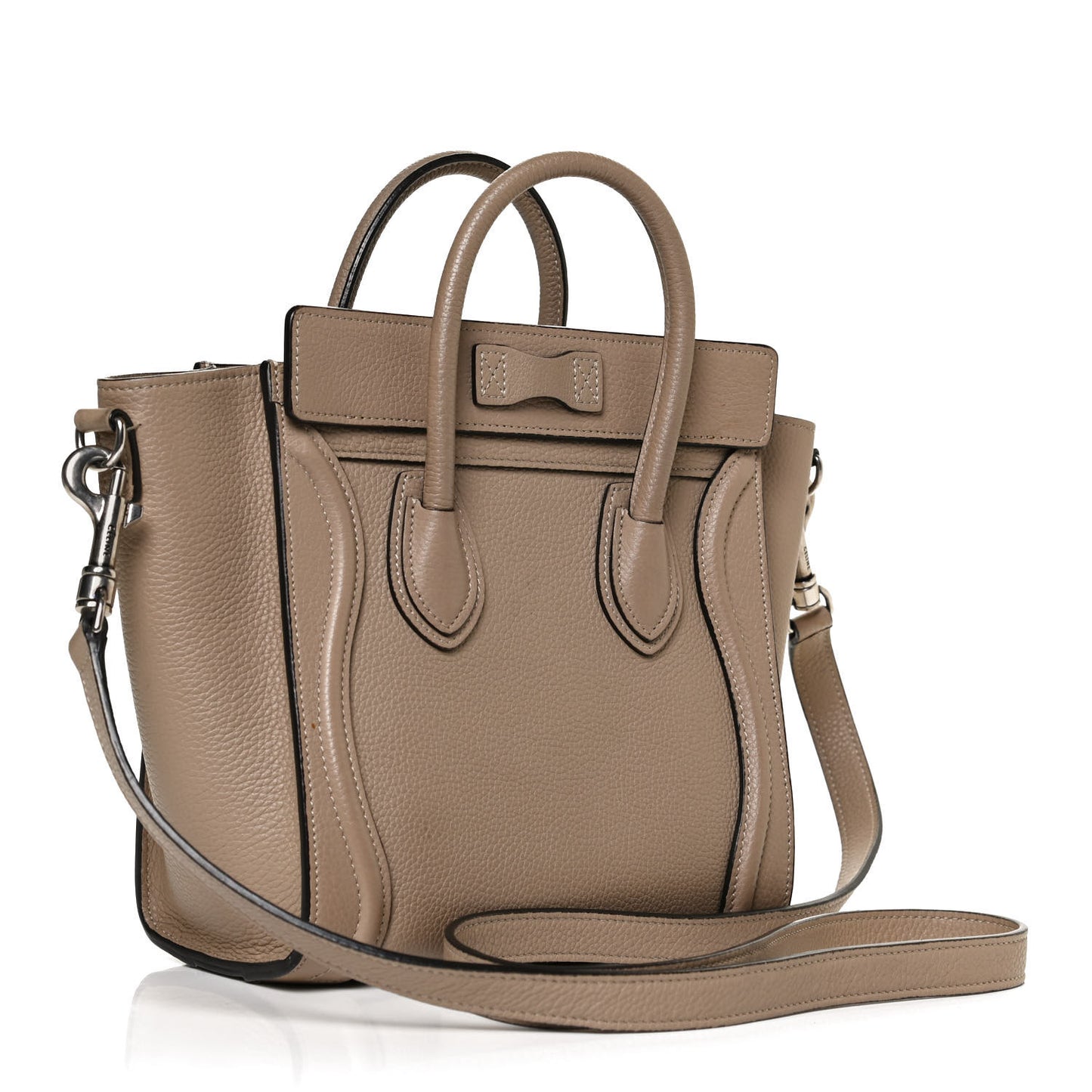 Drummed Calfskin Nano Luggage Dune