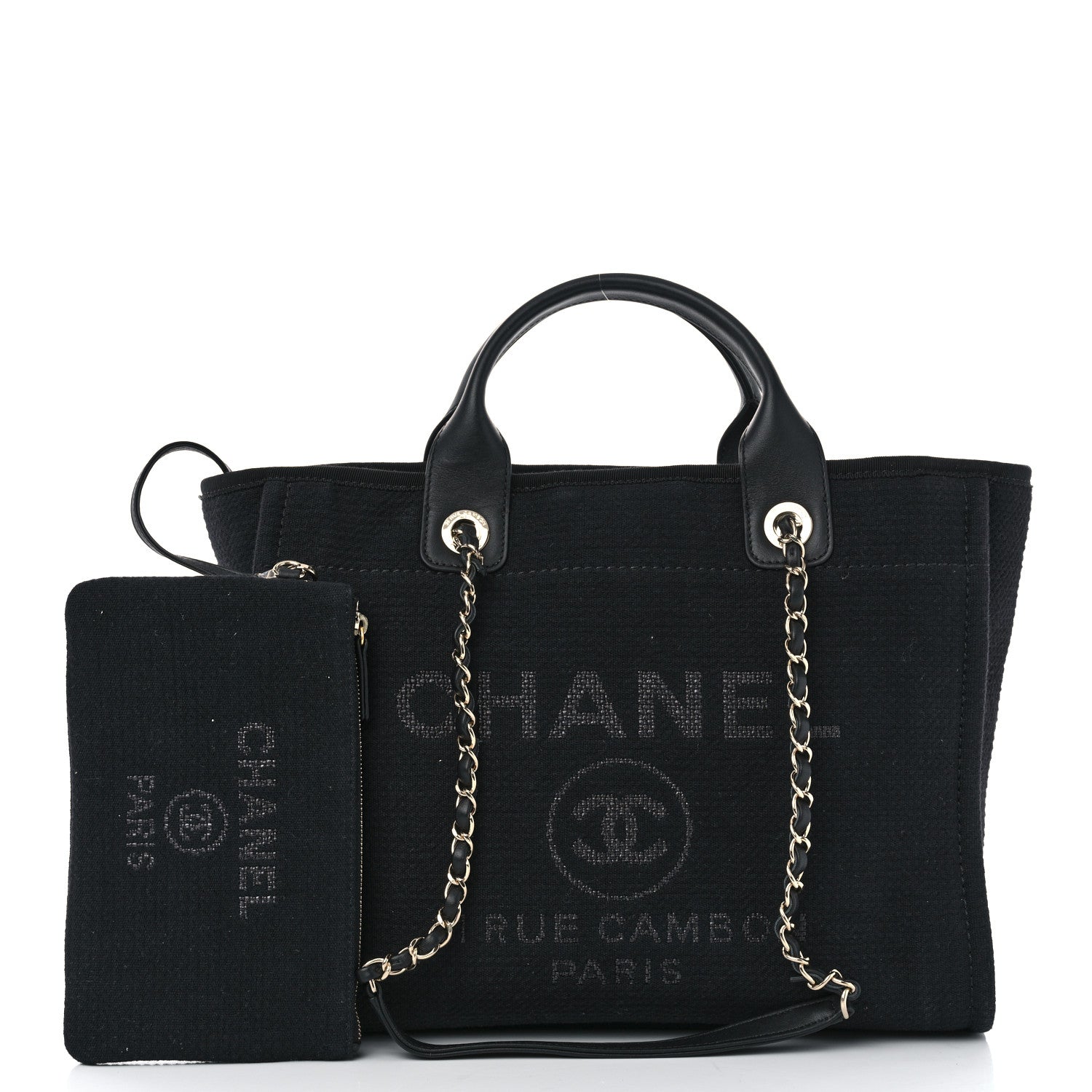 Chanel Mixed Fibers Medium Deauville Tote Black 2 of 12