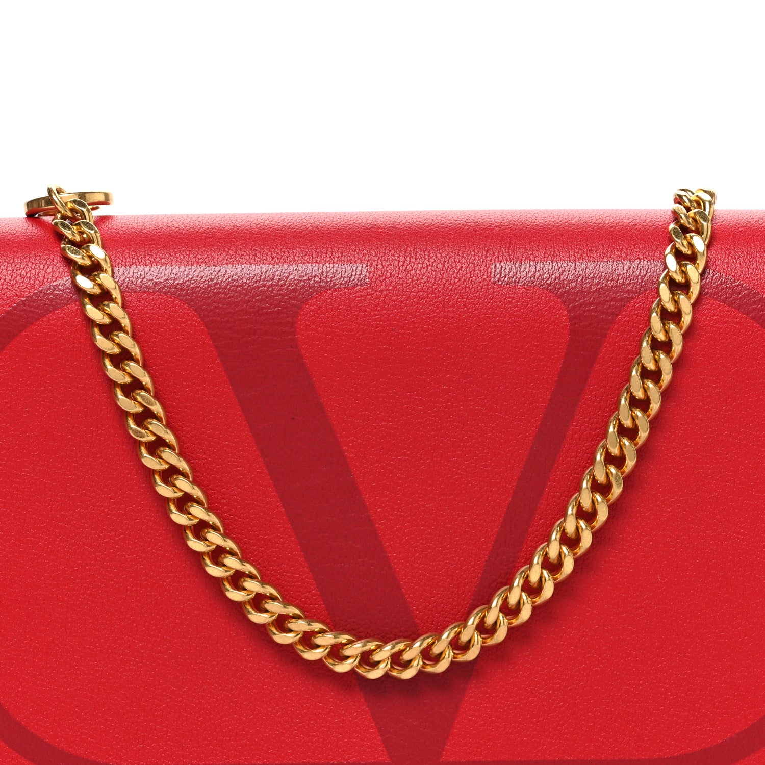 Valentino Garavani Calfskin Love Lab Go Logo Chain Pouch Rouge Pur 6 of 8