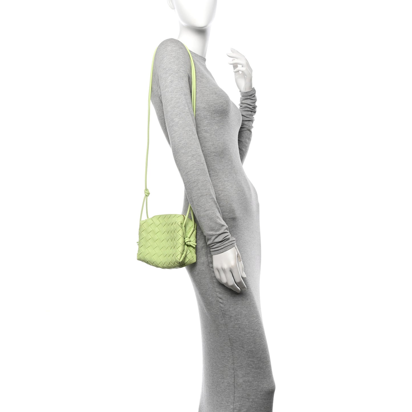 Nappa Intrecciato Mini Loop Camera Bag Fennel