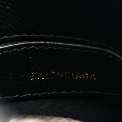 Balenciaga Signature Grained Calfskin Logo XXS Ville Top Handle Bag Black White 6 of 9