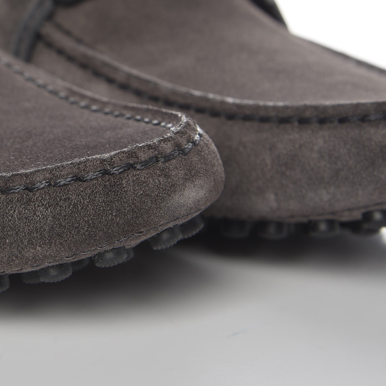 Louis Vuitton Men's Suede Hockenheim Loafers 8.5 Grey 10 of 12