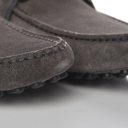 Louis Vuitton Men's Suede Hockenheim Loafers 8.5 Grey 10 of 12