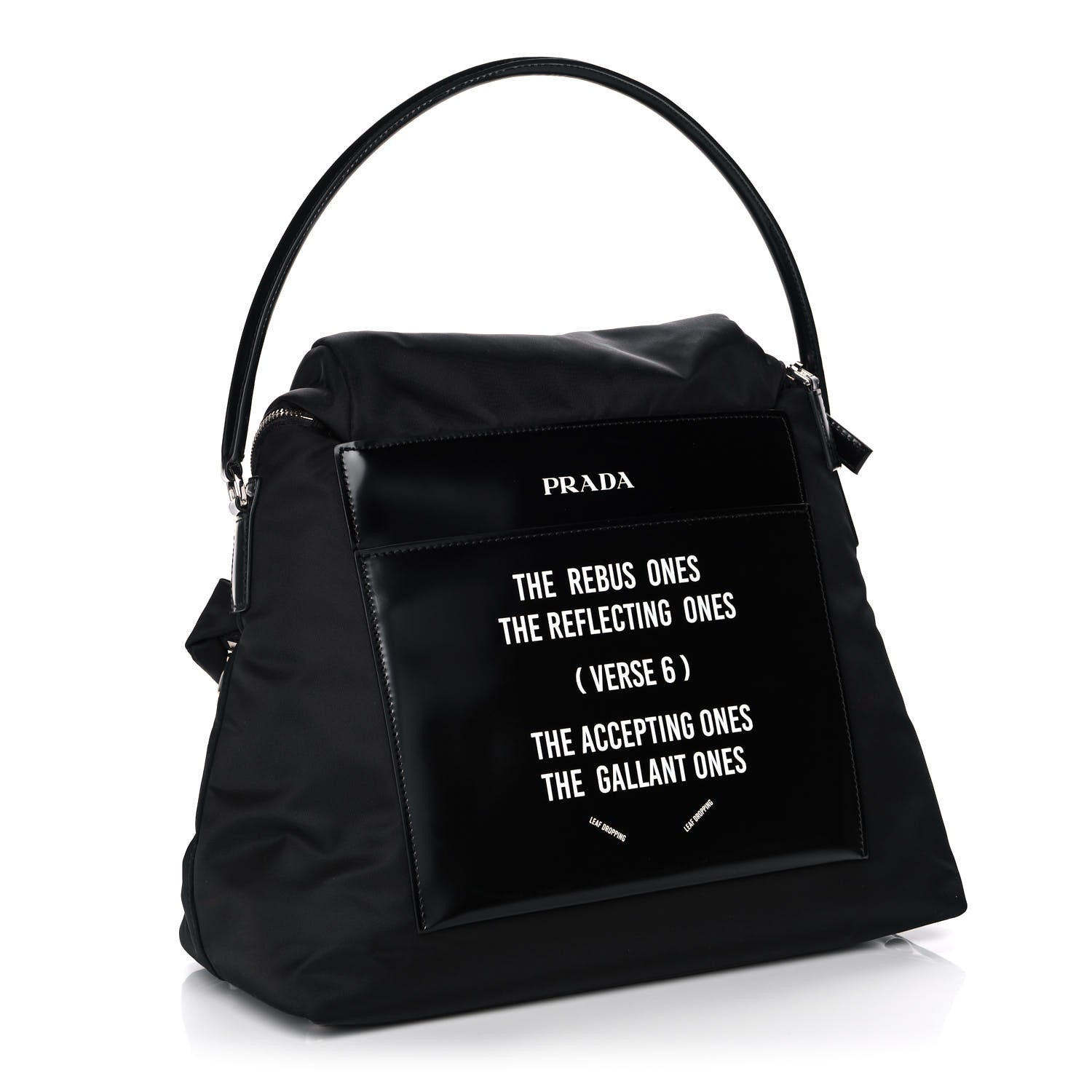 Prada Nylon Tessuto Nappa Symbols Signaux Hobo Bag Black 3 of 10