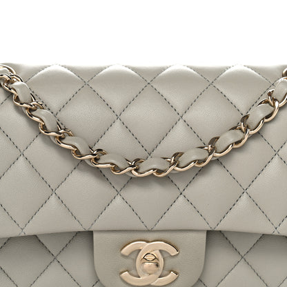 Chanel Lambskin Quilted Small Double Flap Grey 8 of 11