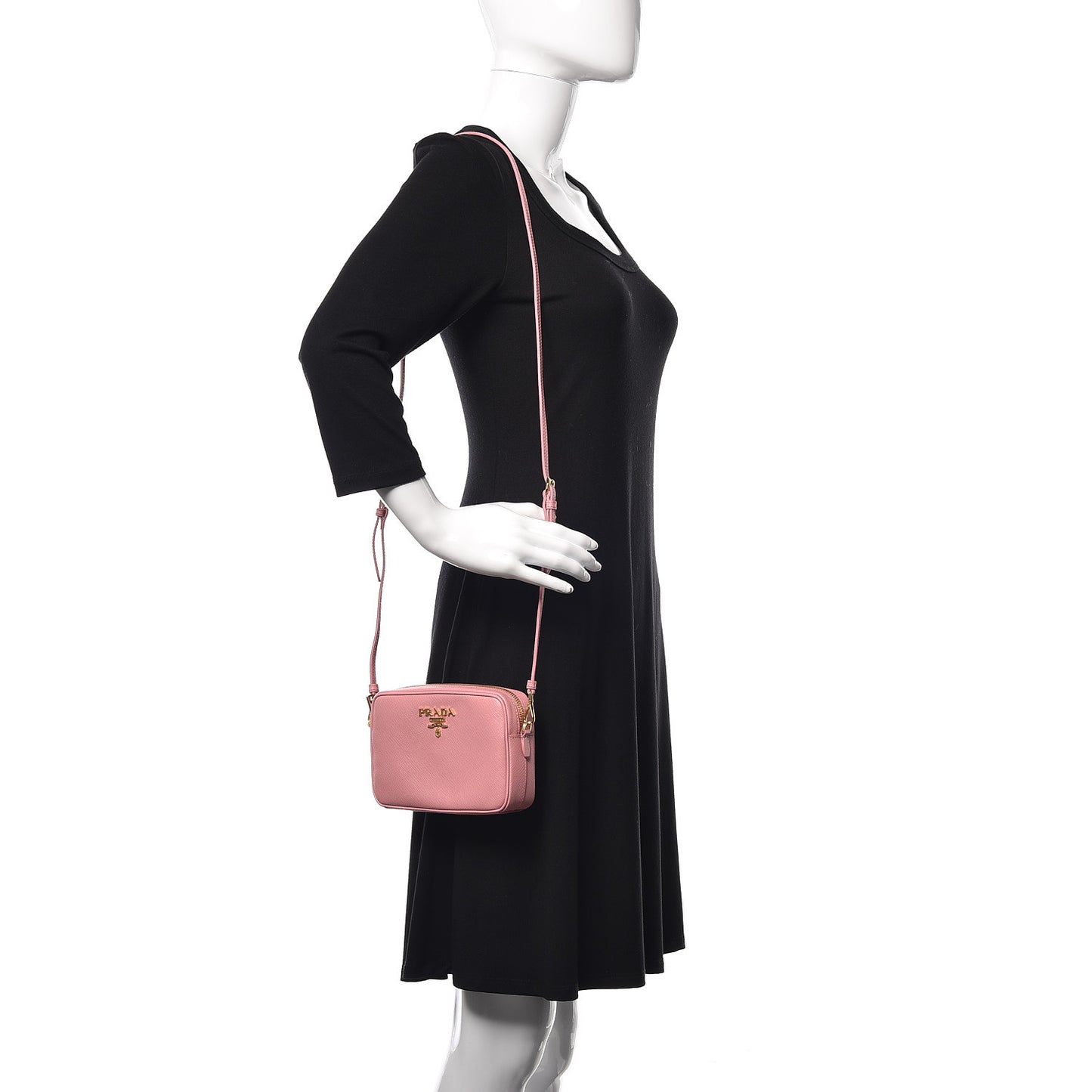 Saffiano Lux Small Camera Crossbody Bag Petalo