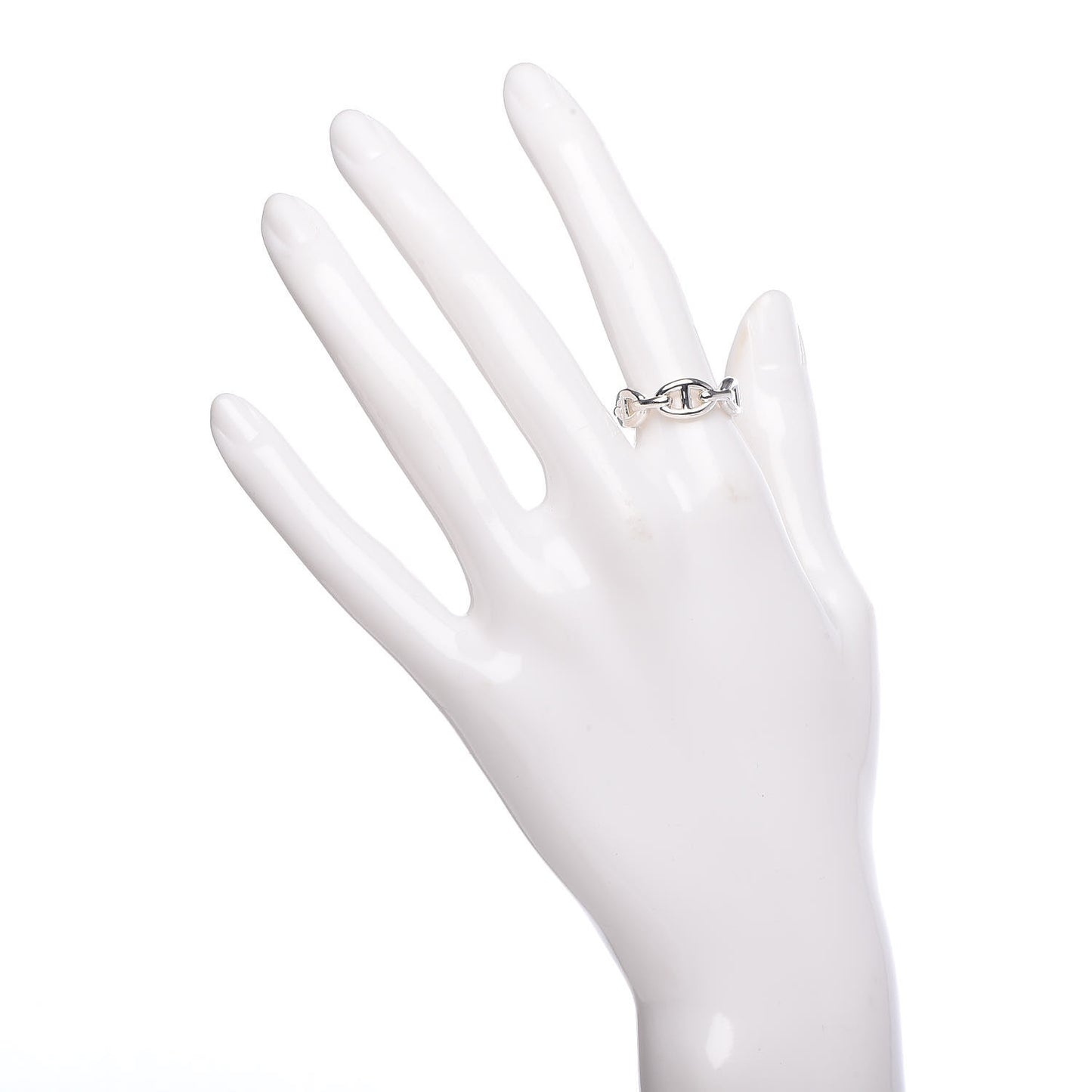 Sterling Silver PM Chaine d'Ancre Enchainee Band Ring 53 6.25