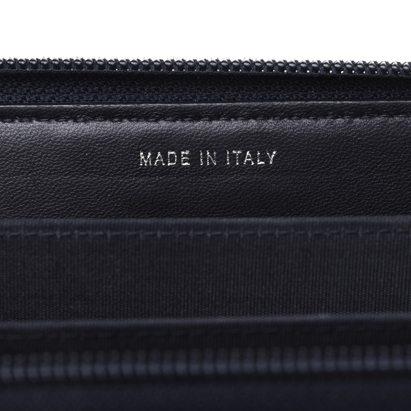 Lambskin Quilted Small Boy Zip Around Wallet Navy