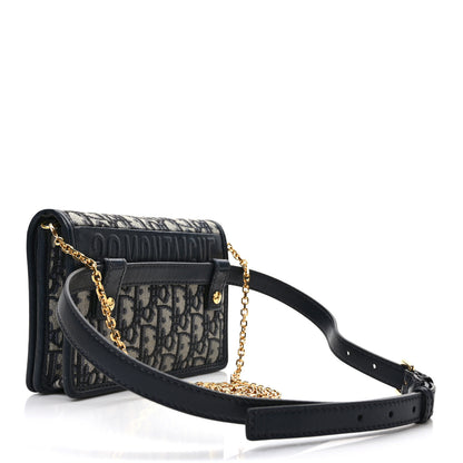 Christian Dior Oblique 30 Montaigne 2-In-1 Pouch Blue 3 of 10