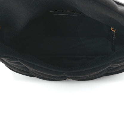 Saint Laurent Wool Jersey Quilted Medium Loulou Puffer Monogram Chain Black 5 of 11