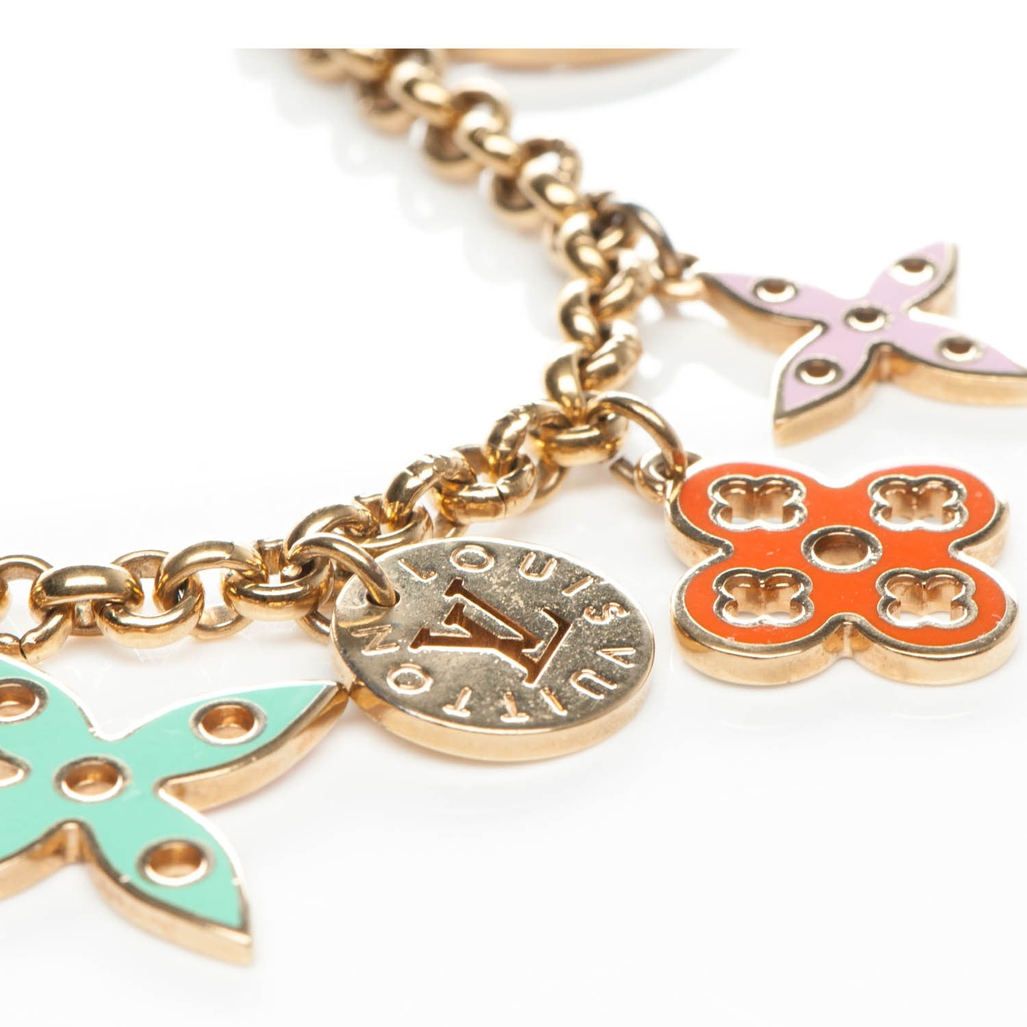 Louis Vuitton Enamel Looping Key Chain Bag Charm Multicolor 3 of 9