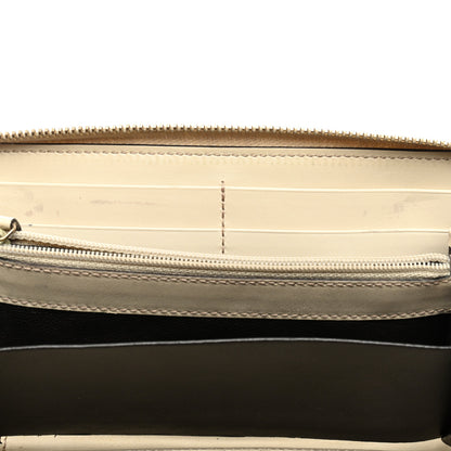 Gucci Guccissima Margaux Calfskin Metal Bar Zip Around Wallet White 10 of 14