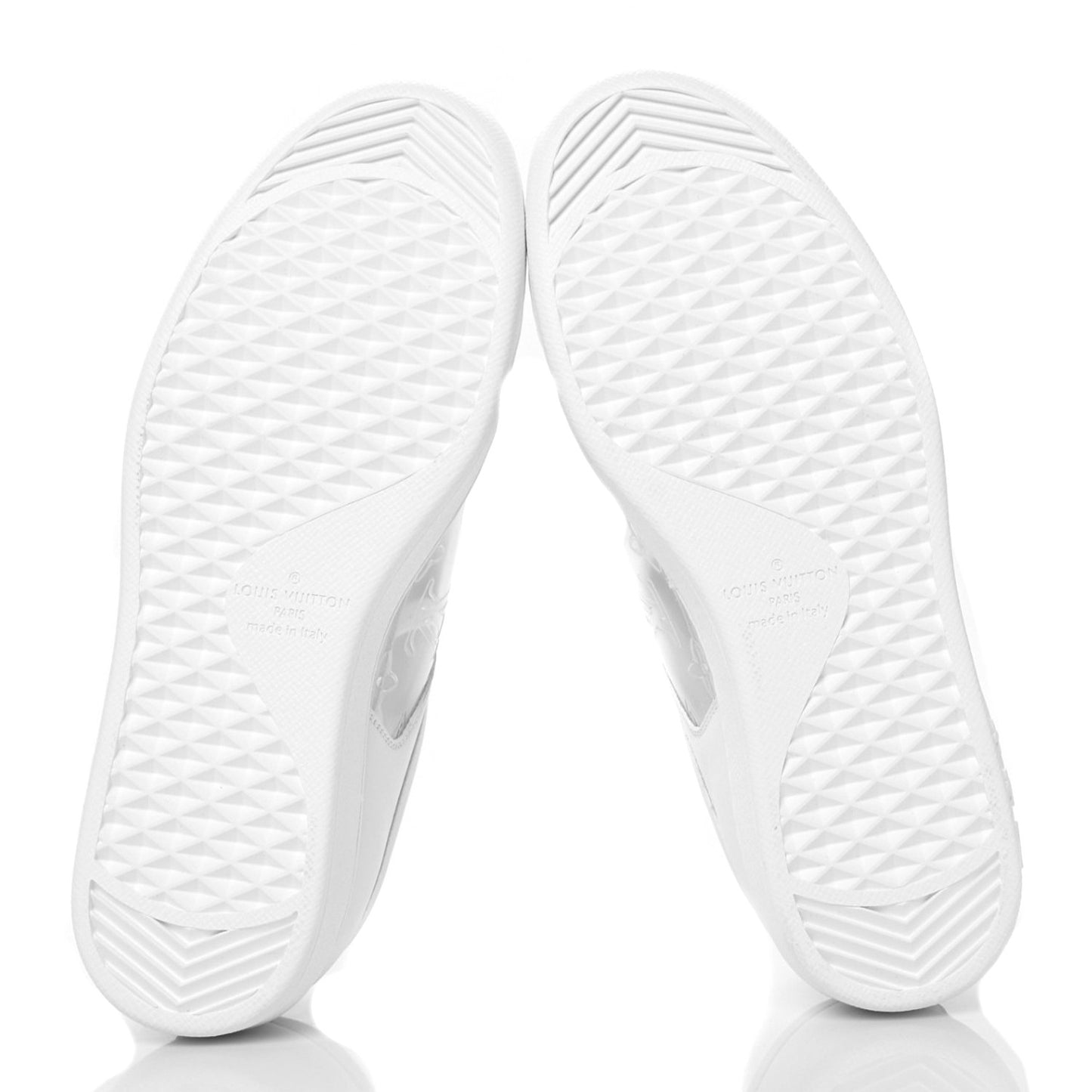 Calfskin Transparent Monogram Luxembourg Sneakers 38 White