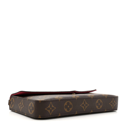 Louis Vuitton Monogram Pochette Felicie Chain Wallet Fuchsia 5 of 19