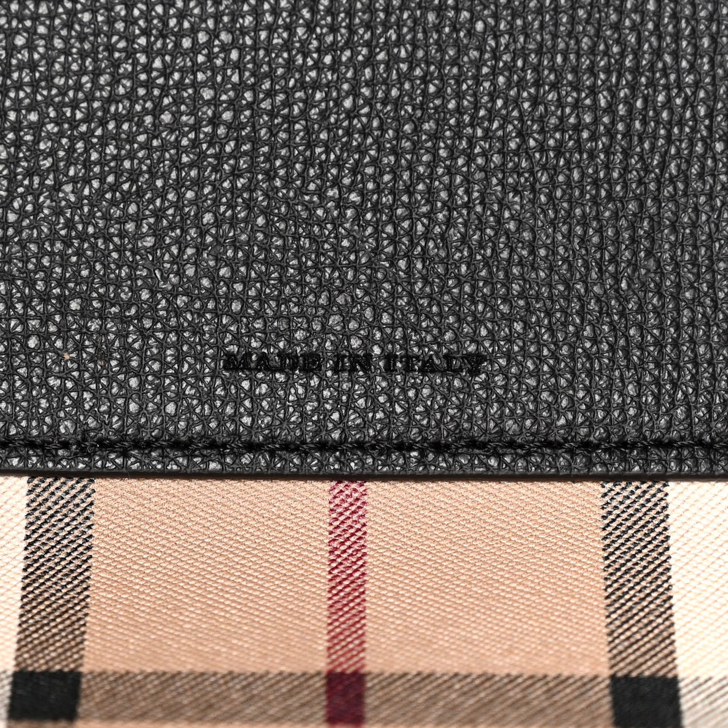 Grainy Calfskin Haymarket Colours Check Medium Zip Tote Black