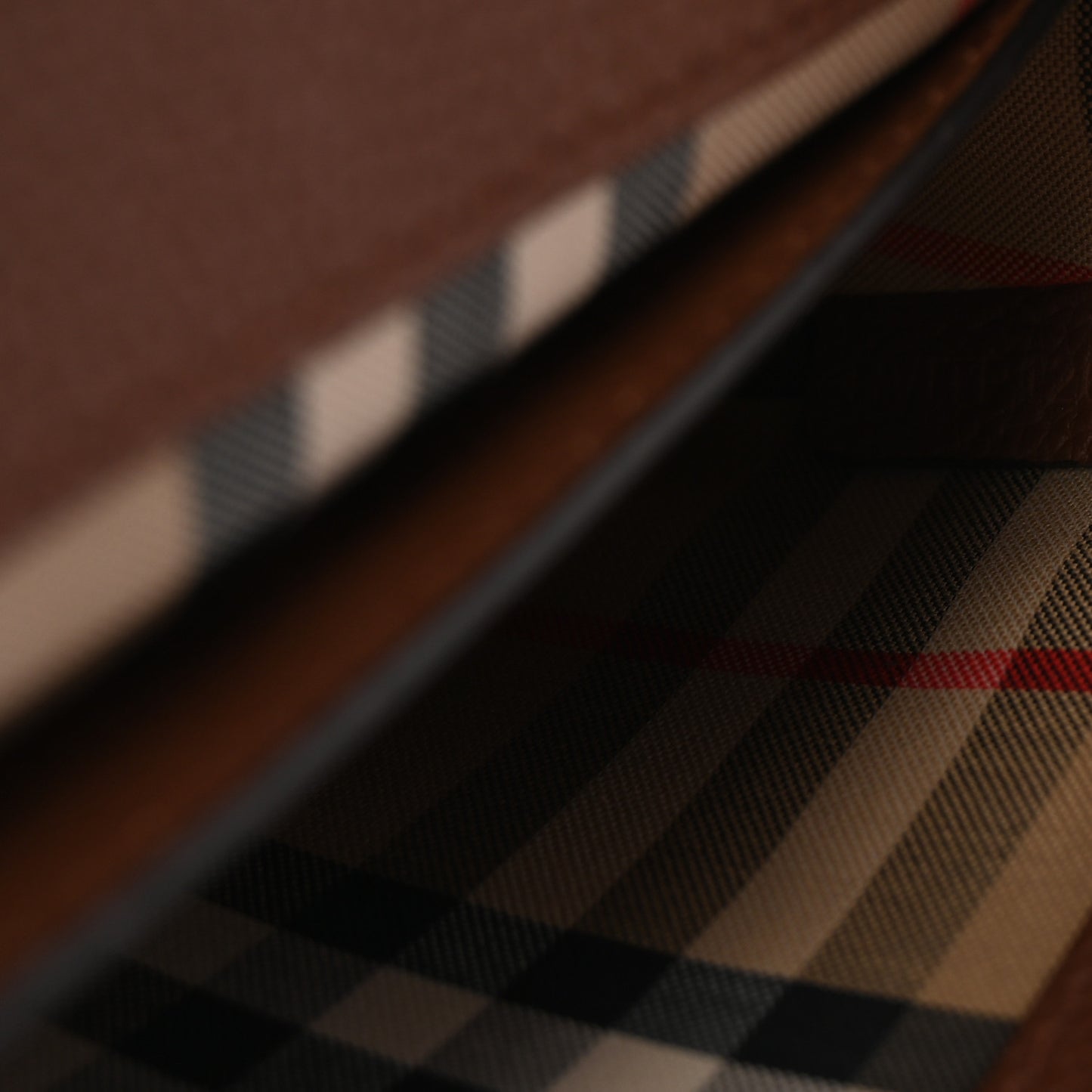 Calfskin Vintage Check Note Crossbody Bag Tan