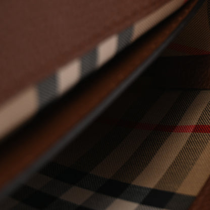 Burberry Calfskin Vintage Check Note Crossbody Bag Tan 7 of 10