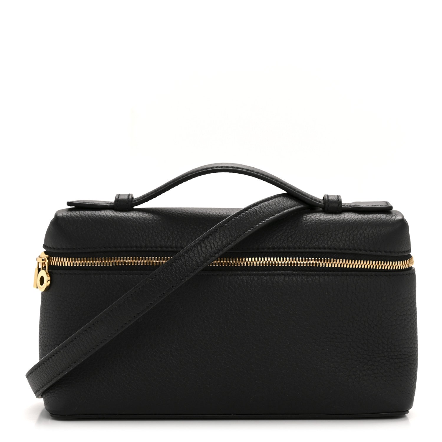 Loro Piana Grained Calfskin L19 Extra Pocket Pouch Black 1 of 10
