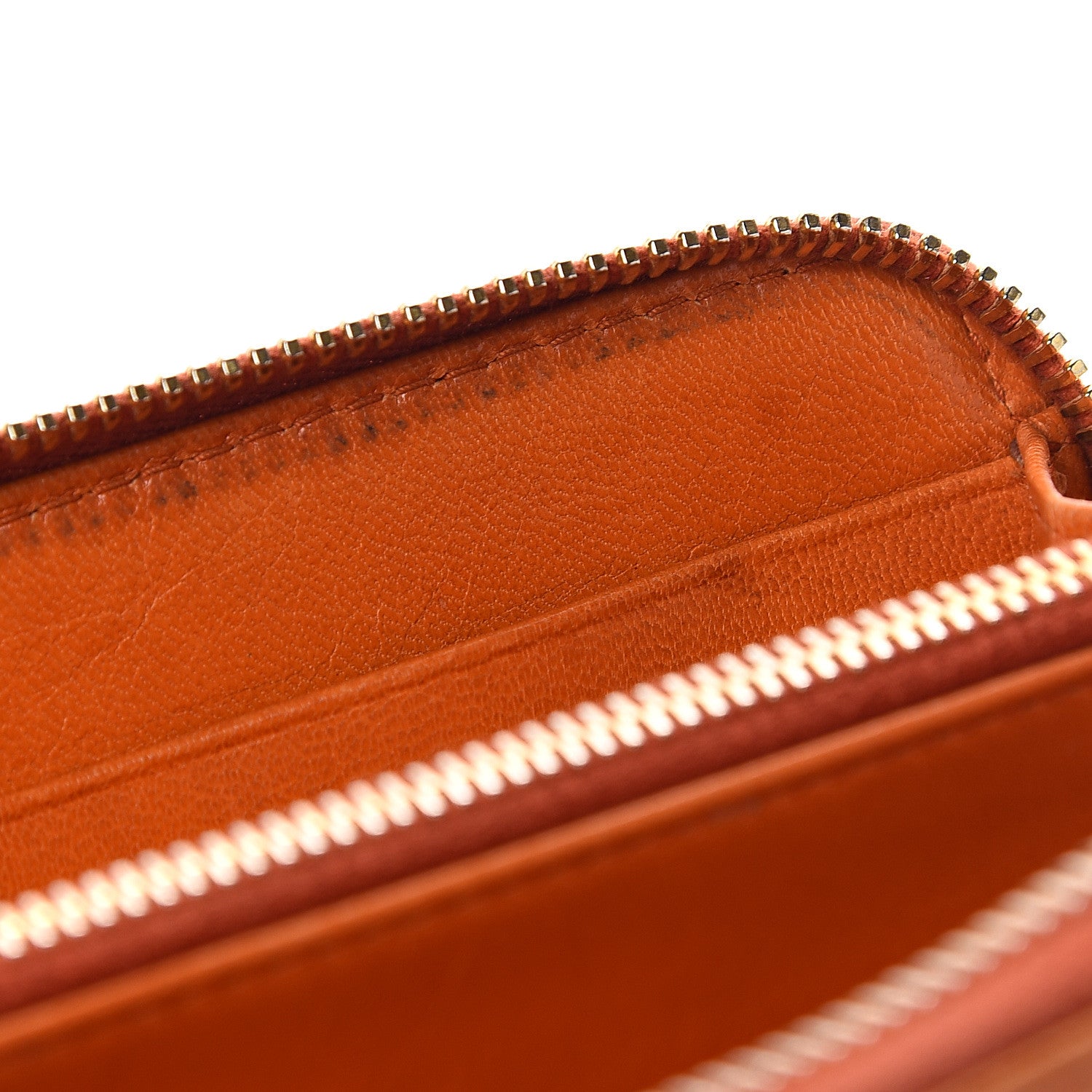Prada Goatskin Chic Zip Around Wallet Papaya 6 of 14