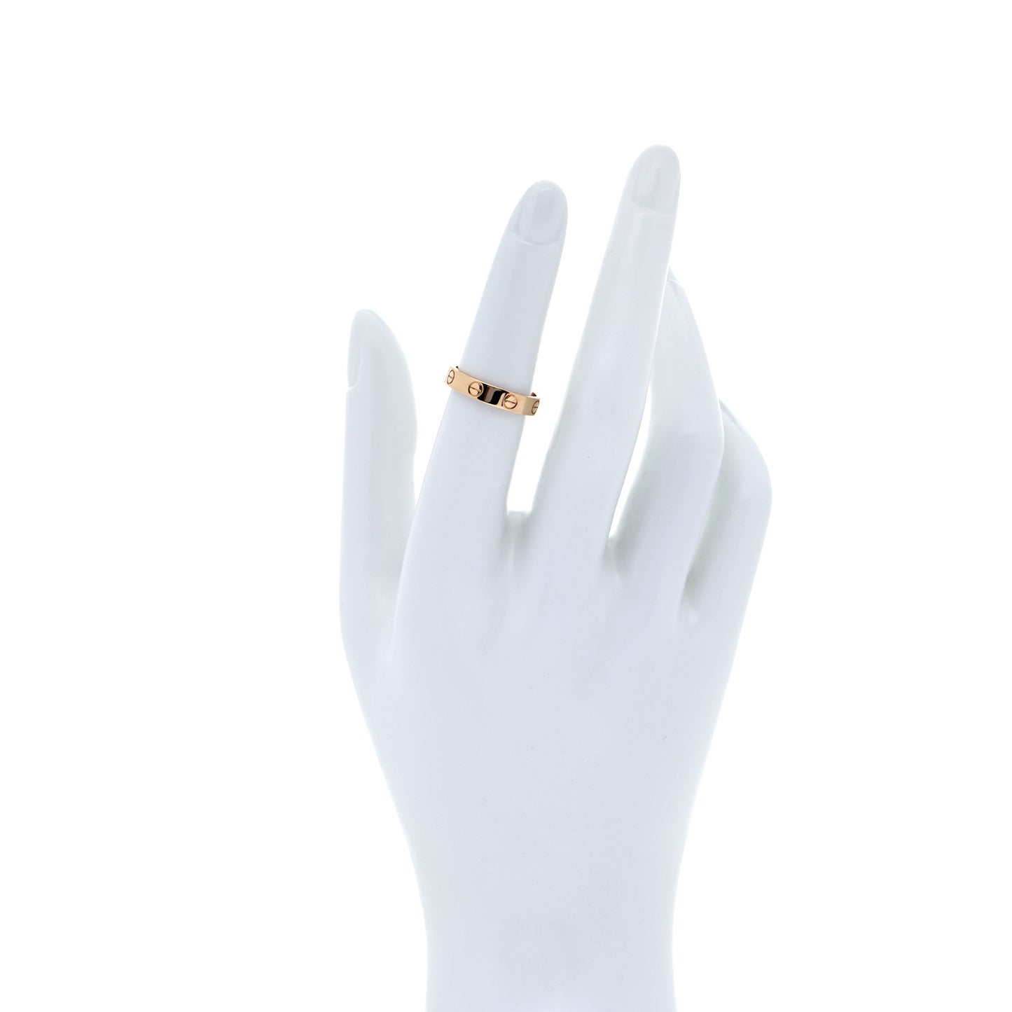 18K Yellow Gold 3.5mm LOVE Wedding Band Ring 50 5.5