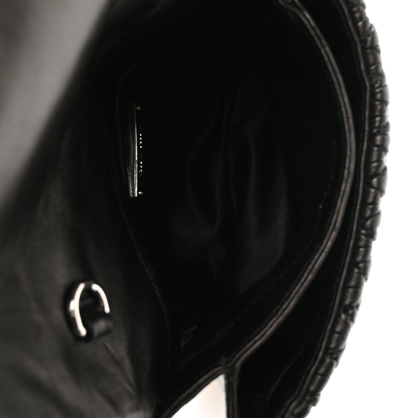 Nappa Matelasse Crystal Shoulder Bag Black