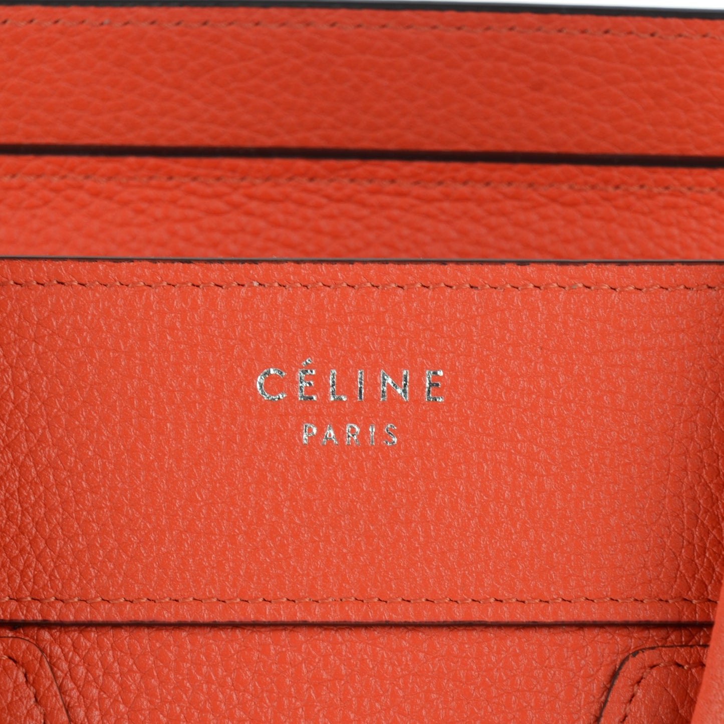 Drummed Calfskin Micro Luggage Vermillion