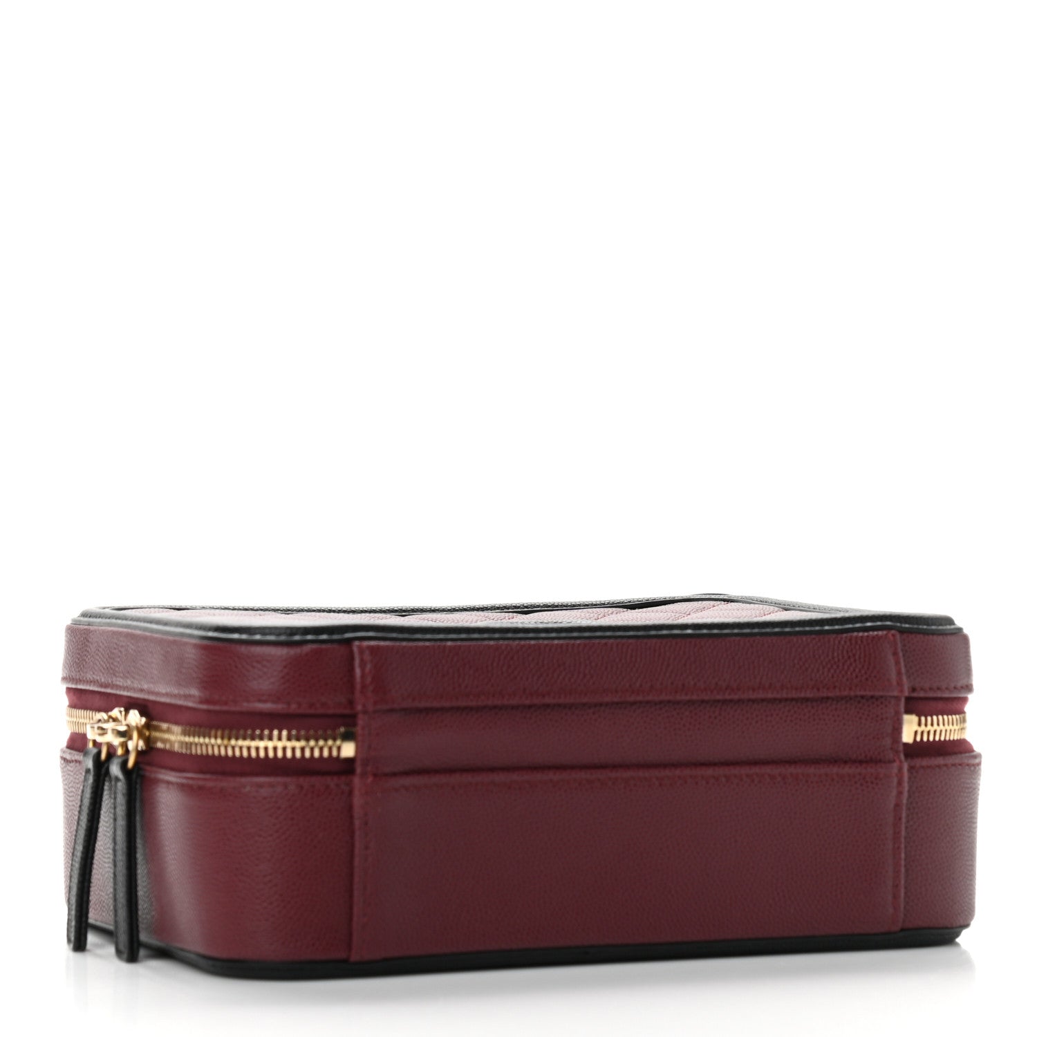 Chanel Caviar Quilted Medium CC Filigree Vanity Case Burgundy Black 4 of 12