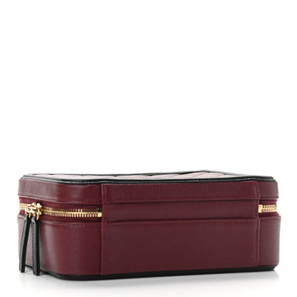 Chanel Caviar Quilted Medium CC Filigree Vanity Case Burgundy Black 4 of 12