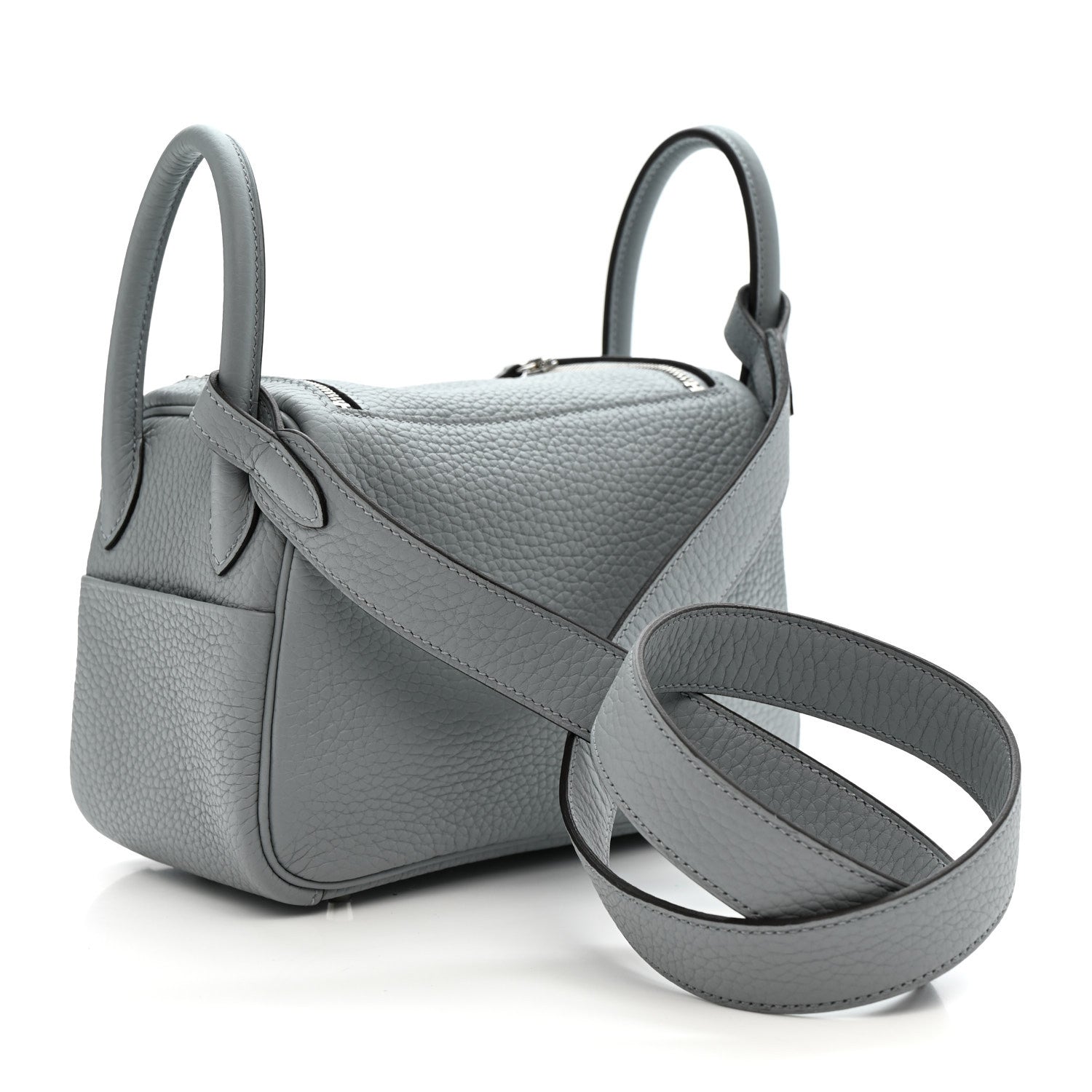 Hermes Taurillon Clemence Mini Lindy 20 Gris Pantin 1796446