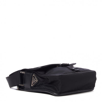 Prada Tessuto Nylon Saffiano Messenger Satchel Black 4 of 8