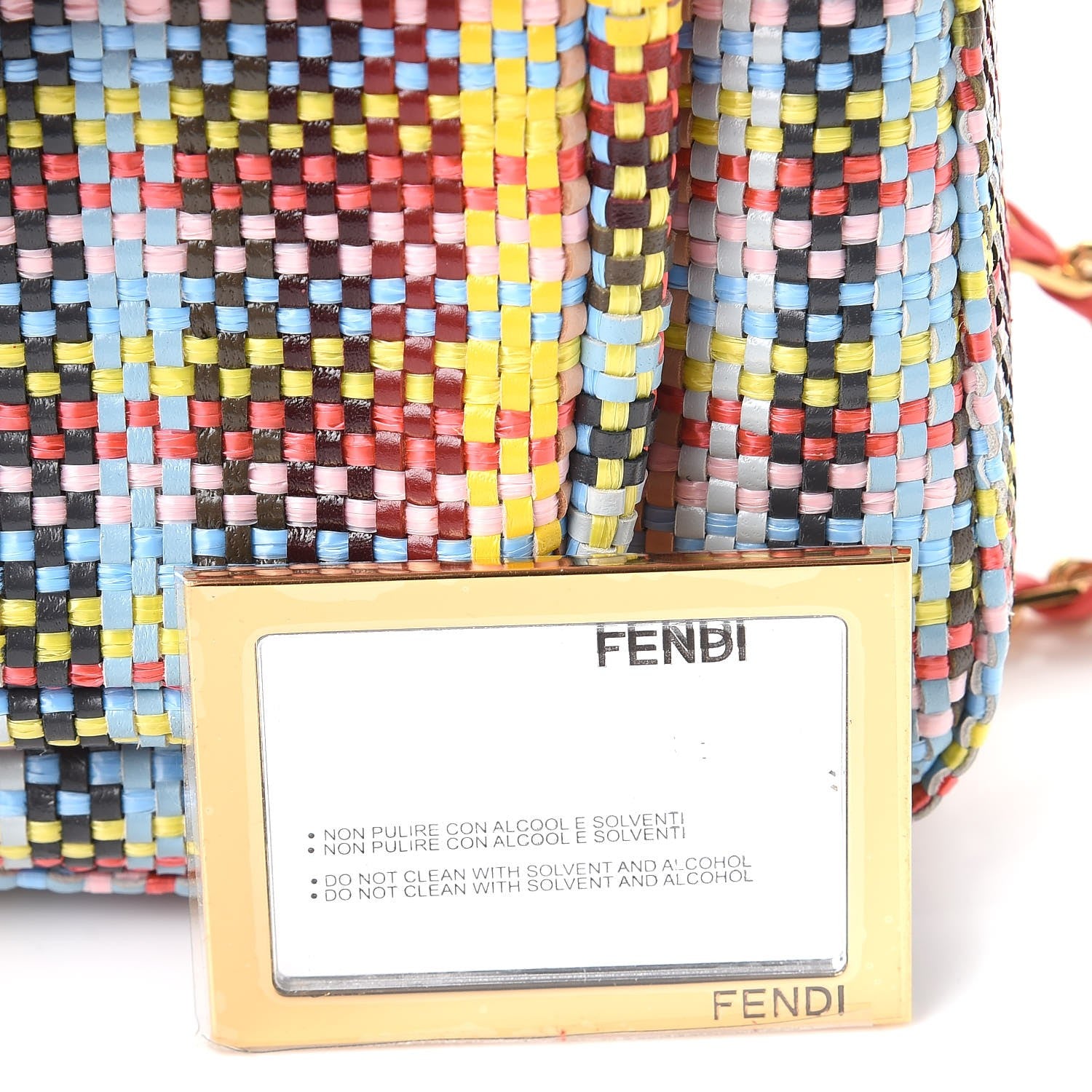 Fendi Nappa Intrecciato Be Baguette Shoulder Bag Multicolor Rosa Ecstasy 8 of 8