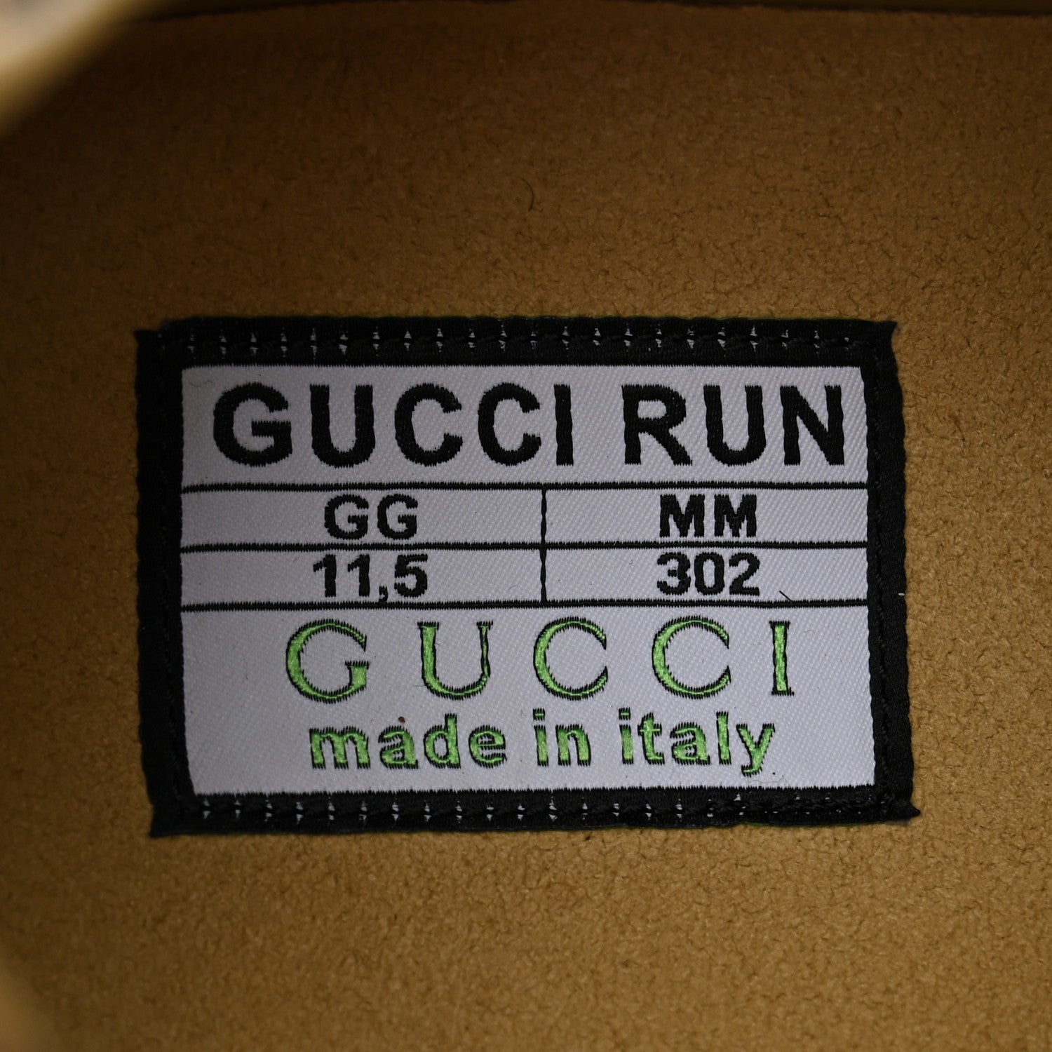 Gucci Ultralight Plume Calfskin Monogram Printed Mens Gucci Run Sneakers 11.5 Beige Ebony 7 of 11