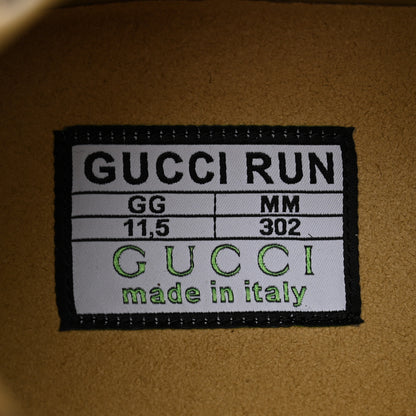 Gucci Ultralight Plume Calfskin Monogram Printed Mens Gucci Run Sneakers 11.5 Beige Ebony 7 of 11