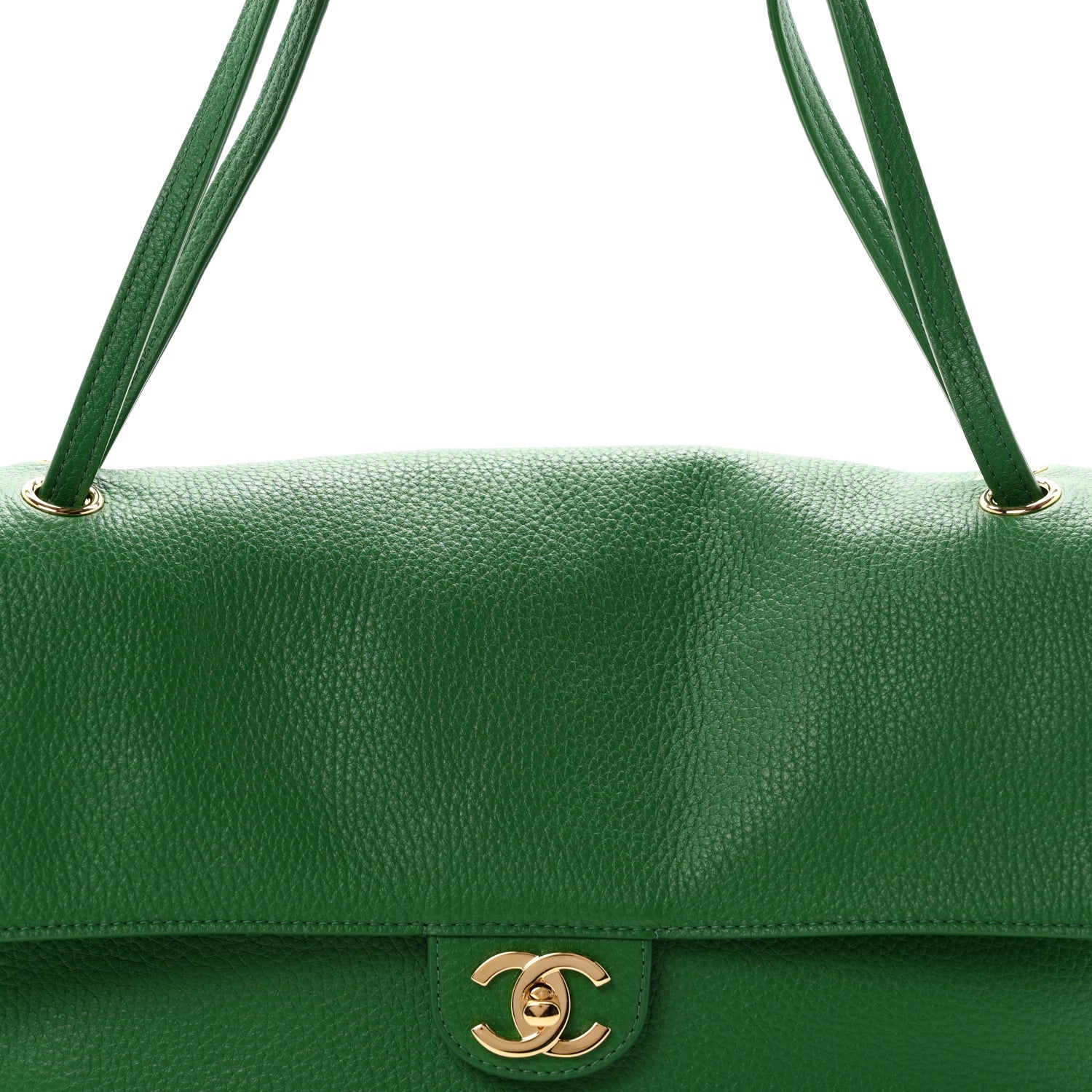Chanel Grained Calfskin Small Souplissimo Maxi Flap Green 7 of 10