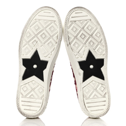 Christian Dior Canvas Oblique Walk'N'Dior Low Top Sneakers 38.5 Deep Amaranth 7 of 10