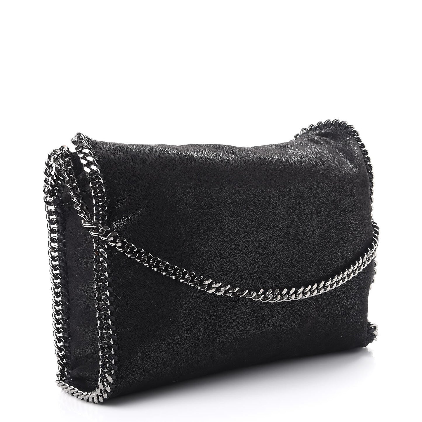 Shaggy Deer Falabella Fold Over Tote Black